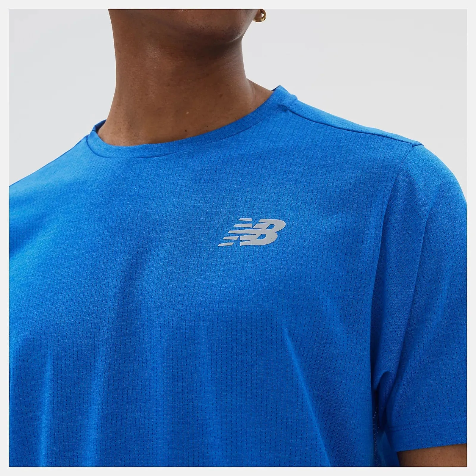 New Balance Impact Run Short sleeve Tee Cobalt/Heather