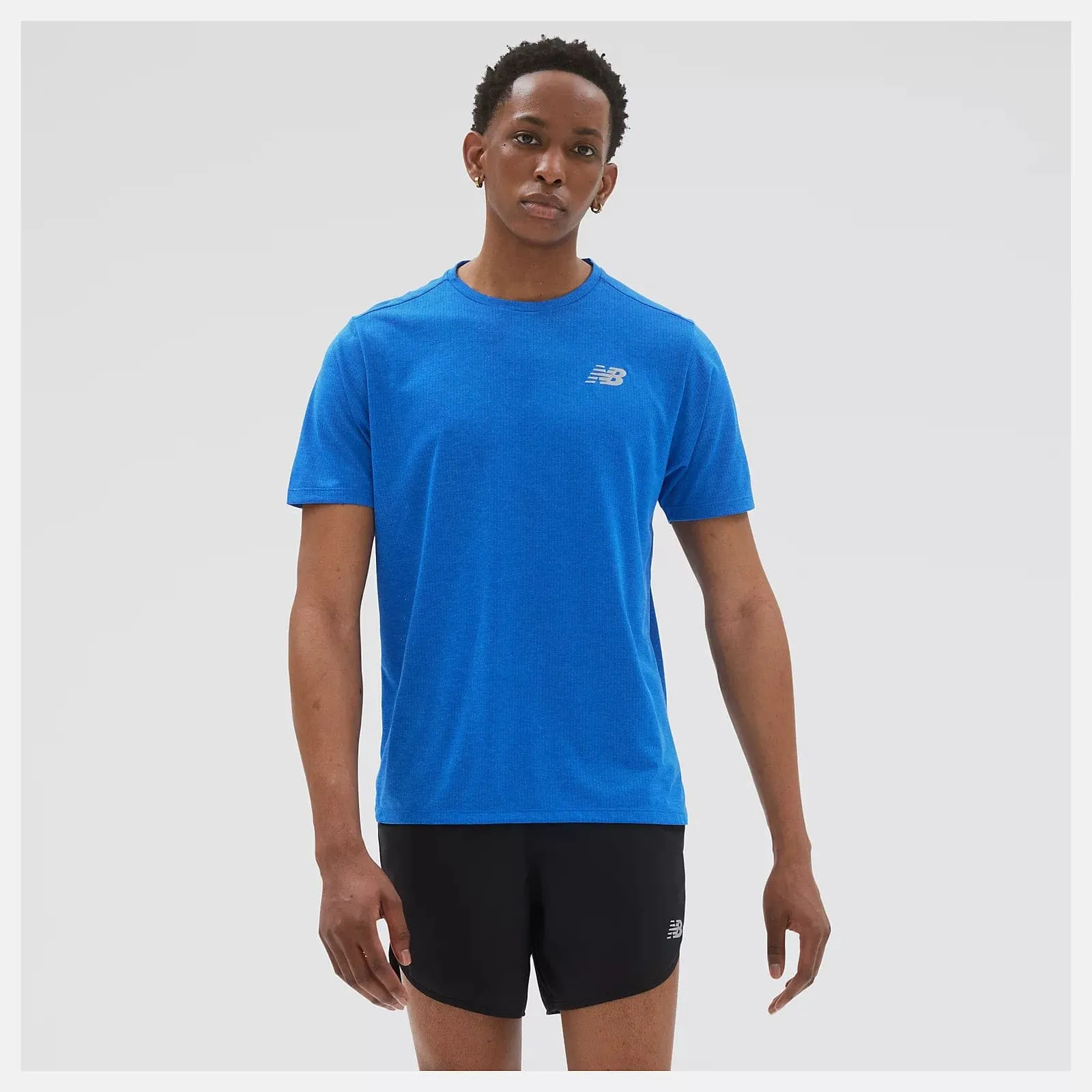 New Balance Impact Run Short sleeve Tee Cobalt/Heather