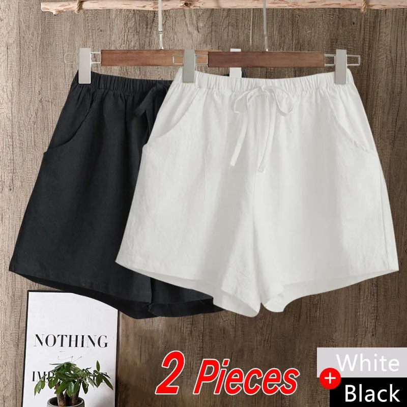 New Hot Summer Casual Cotton Linen Shorts