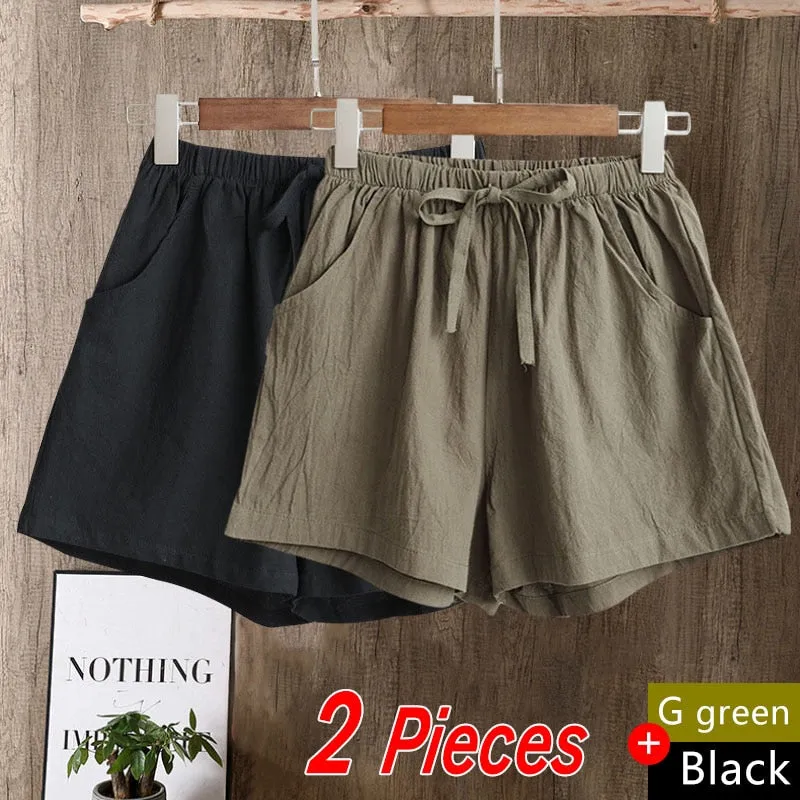 New Hot Summer Casual Cotton Linen Shorts