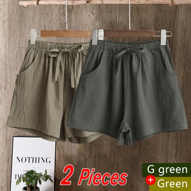 New Hot Summer Casual Cotton Linen Shorts