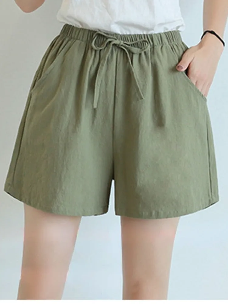 New Hot Summer Casual Cotton Linen Shorts