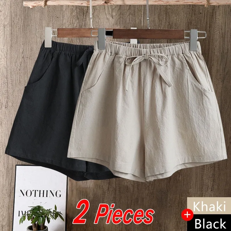 New Hot Summer Casual Cotton Linen Shorts