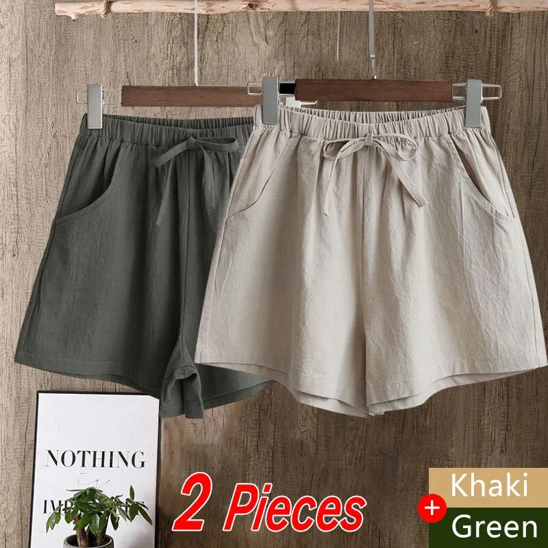 New Hot Summer Casual Cotton Linen Shorts