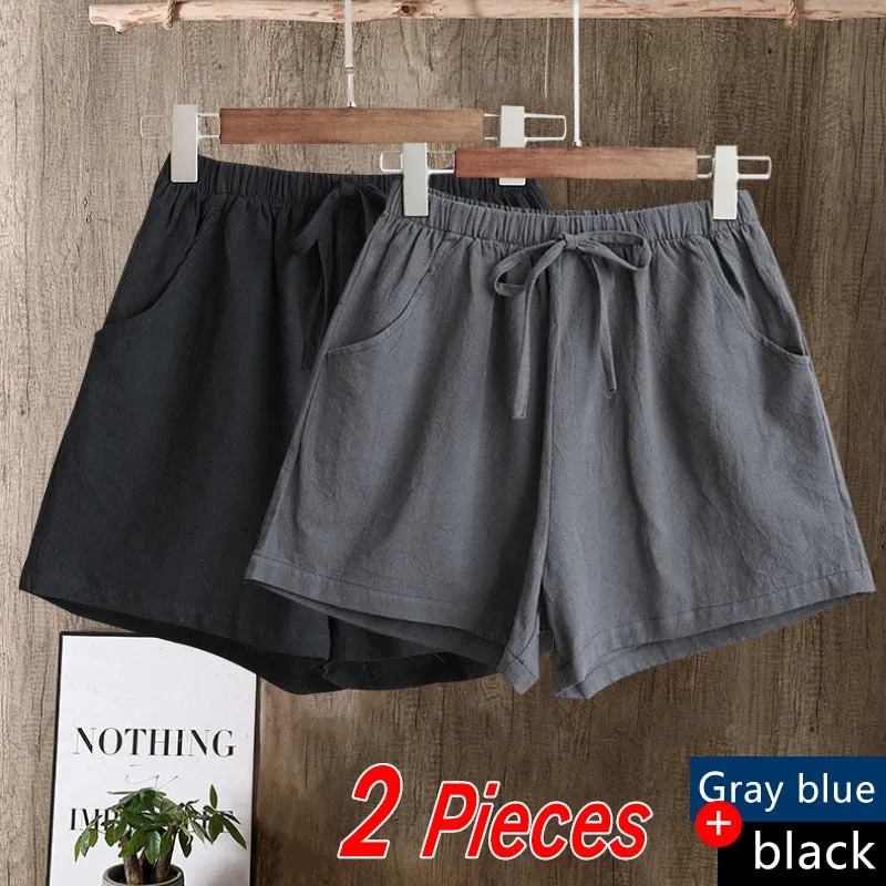 New Hot Summer Casual Cotton Linen Shorts