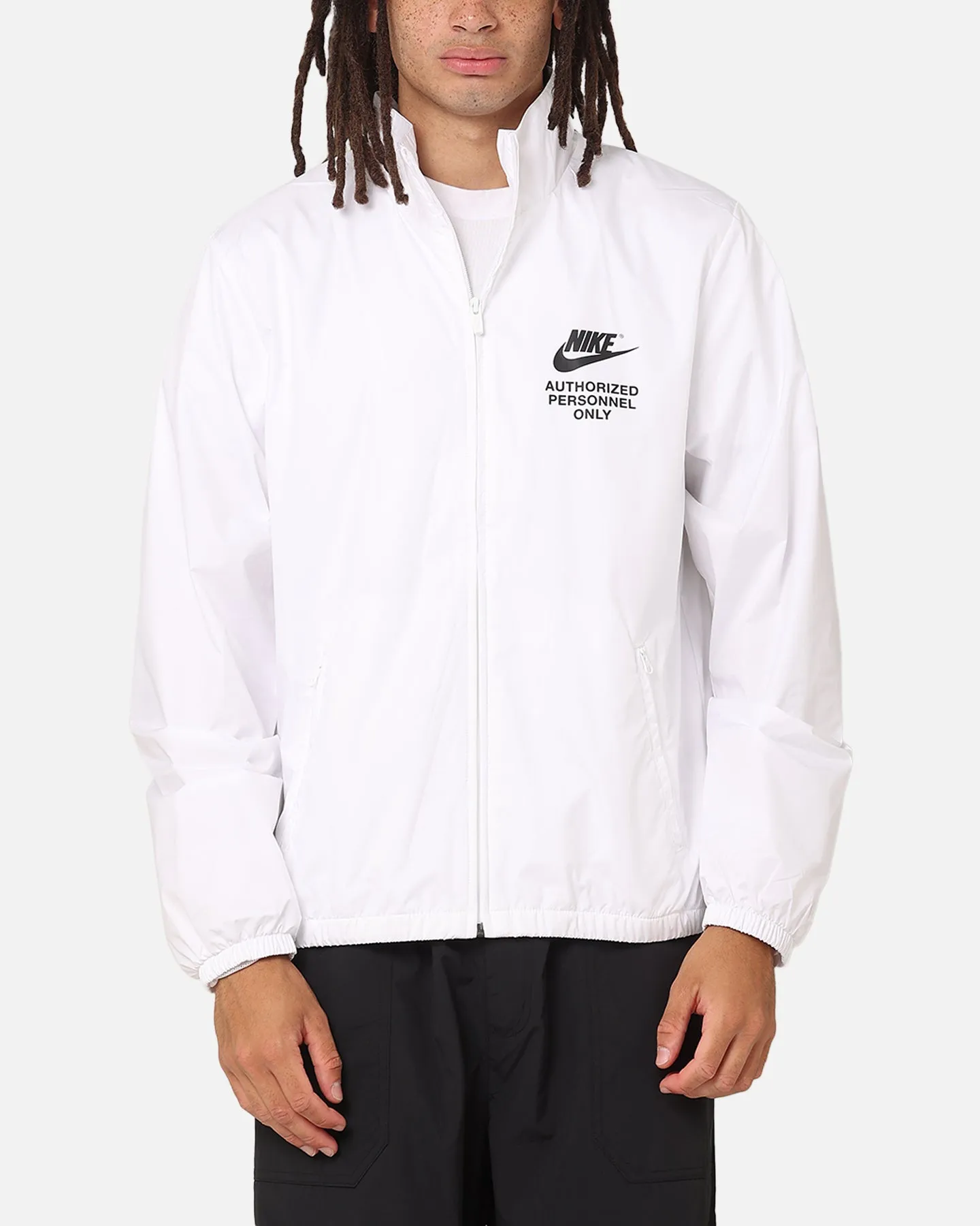 Nike Woven Full Zip Jacket White/White/Black