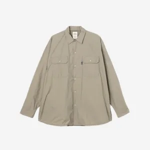 Nylon Tusser Overshirt - Taupe