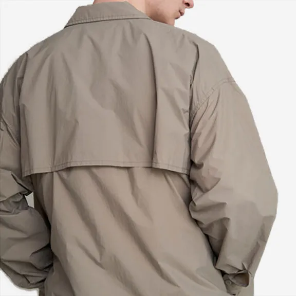 Nylon Tusser Overshirt - Taupe