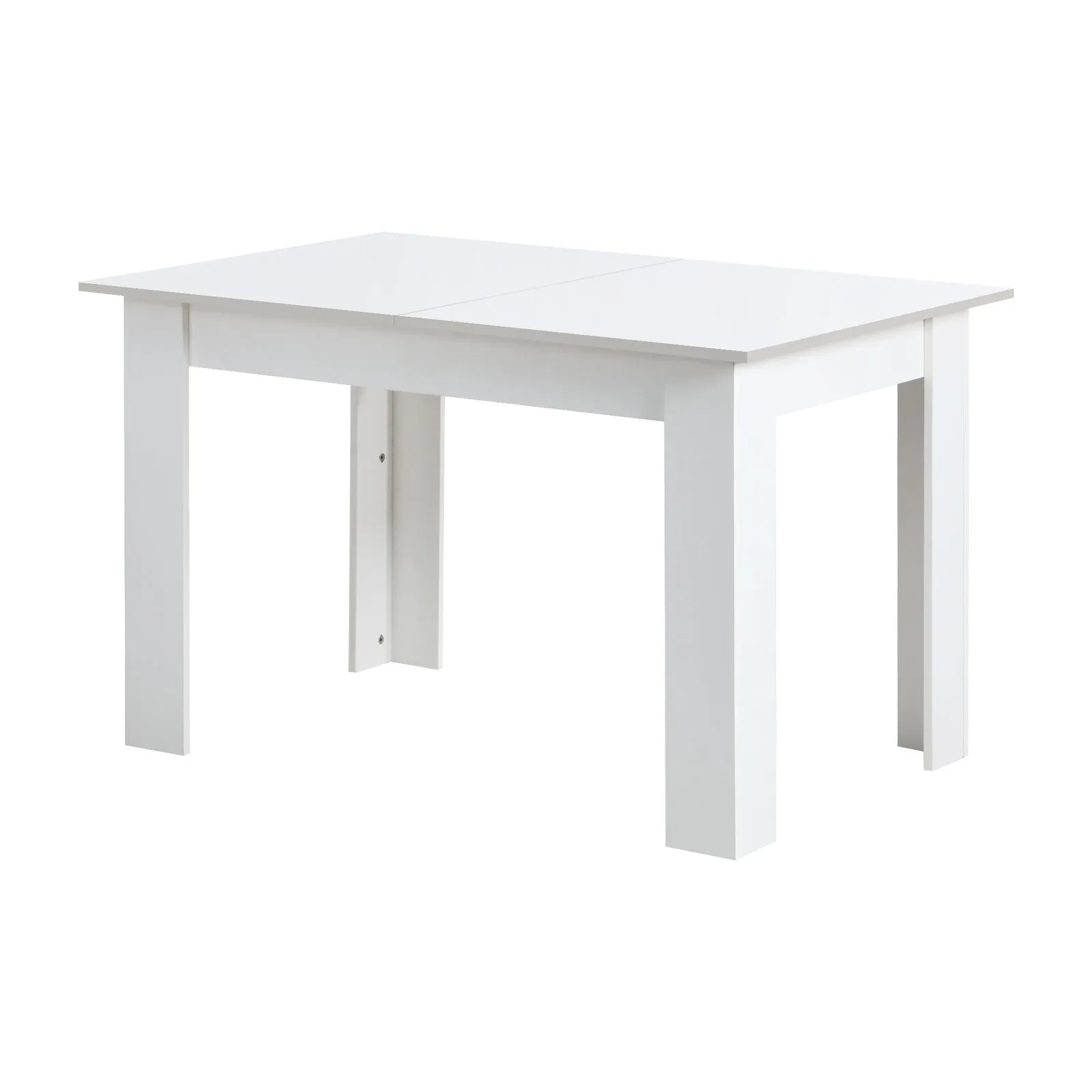 Oikiture 160cm Extendable Dining Table Kitchen Restaurant Cafe Table White