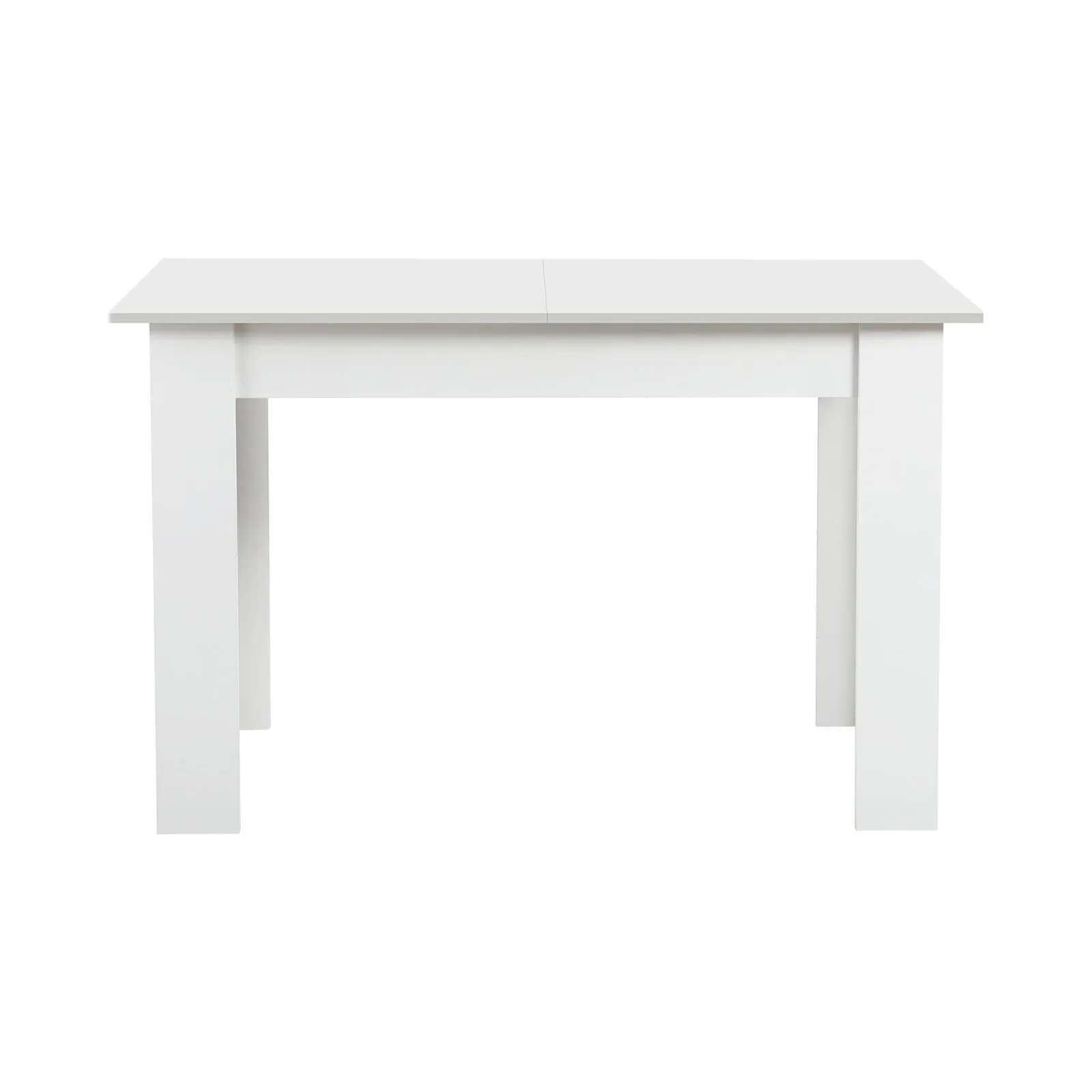 Oikiture 160cm Extendable Dining Table Kitchen Restaurant Cafe Table White