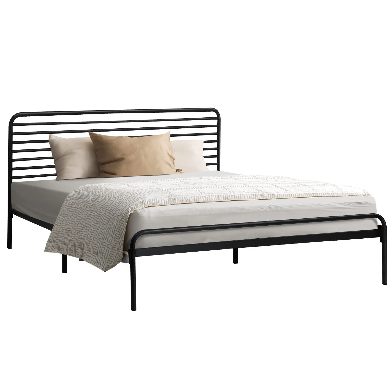 Oikiture Metal Bed Frame Double Size Bed Base Beds Platform