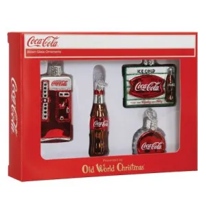 Old World Christmas Coca-Cola Mini Diner  Set Ornament