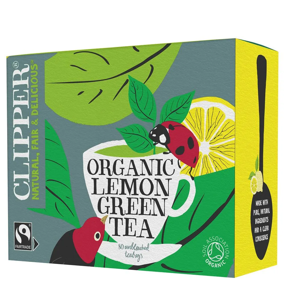 Organic Fairtrade Green with Lemon 80 bags