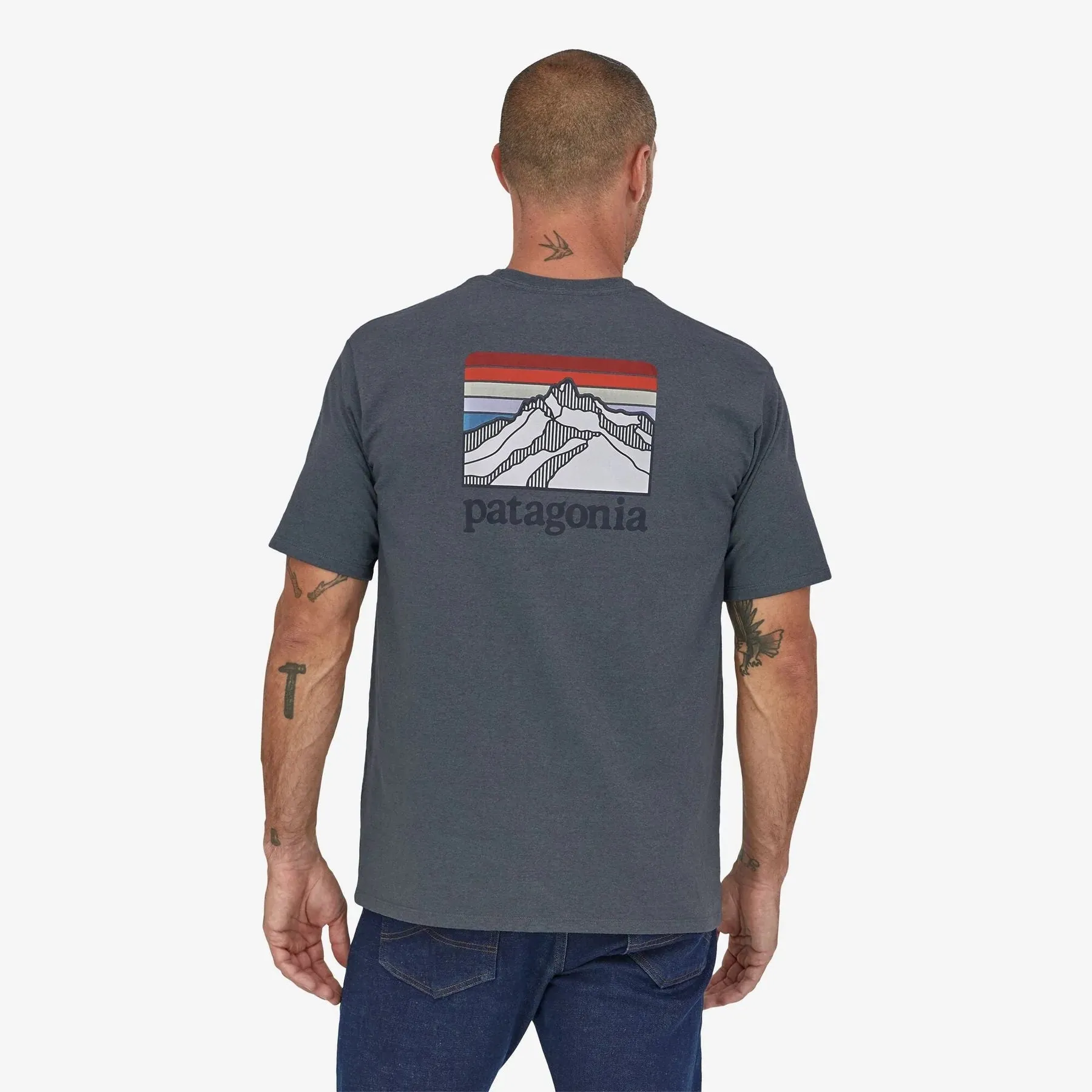 Patagonia Mens Line Logo Ridge Pocket Responsibili Tee