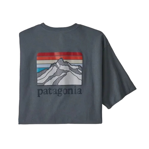 Patagonia Mens Line Logo Ridge Pocket Responsibili Tee