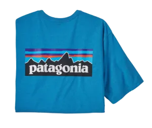 Patagonia Mens P-6 Logo Responsibili-Tee Anacapa Blue