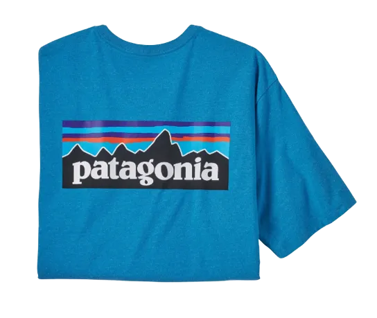 Patagonia Mens P-6 Logo Responsibili-Tee Anacapa Blue