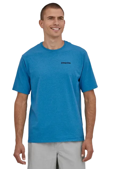 Patagonia Mens P-6 Logo Responsibili-Tee Anacapa Blue