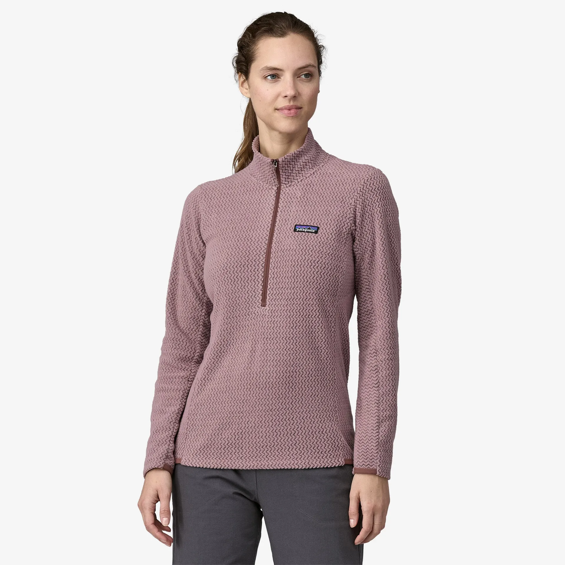 Patagonia Women's R1 Air Zip-Neck - STORMY MAUVE