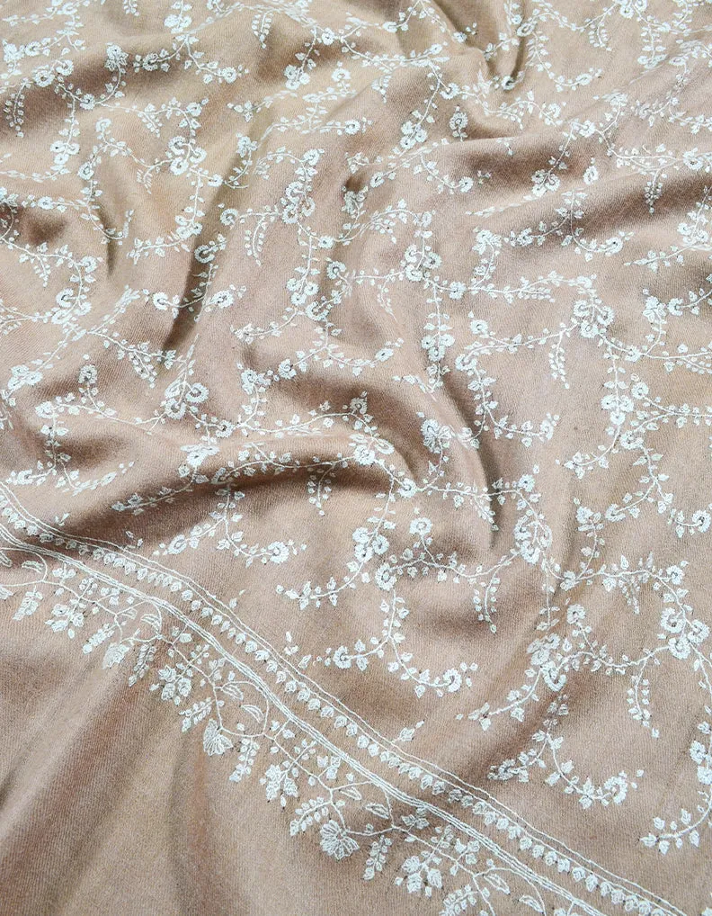 peach embroidery pashmina shawl 8079