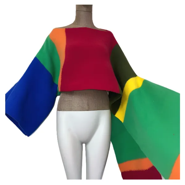 Pre Order:  Fashionable Batwing Long Sleeve Crop Top - WINI