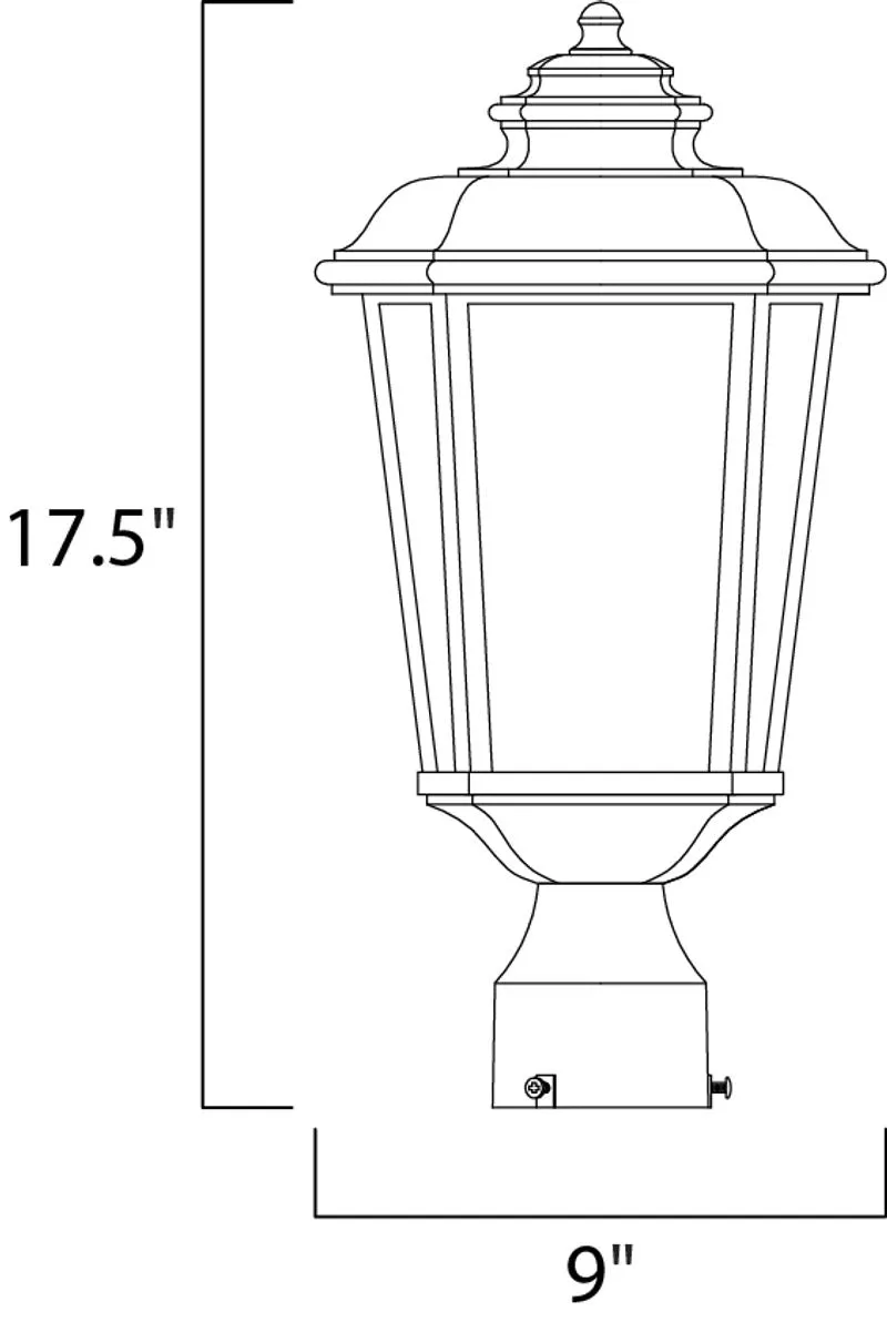 Radcliffe 17.5" Black Oxide Deck Post Light