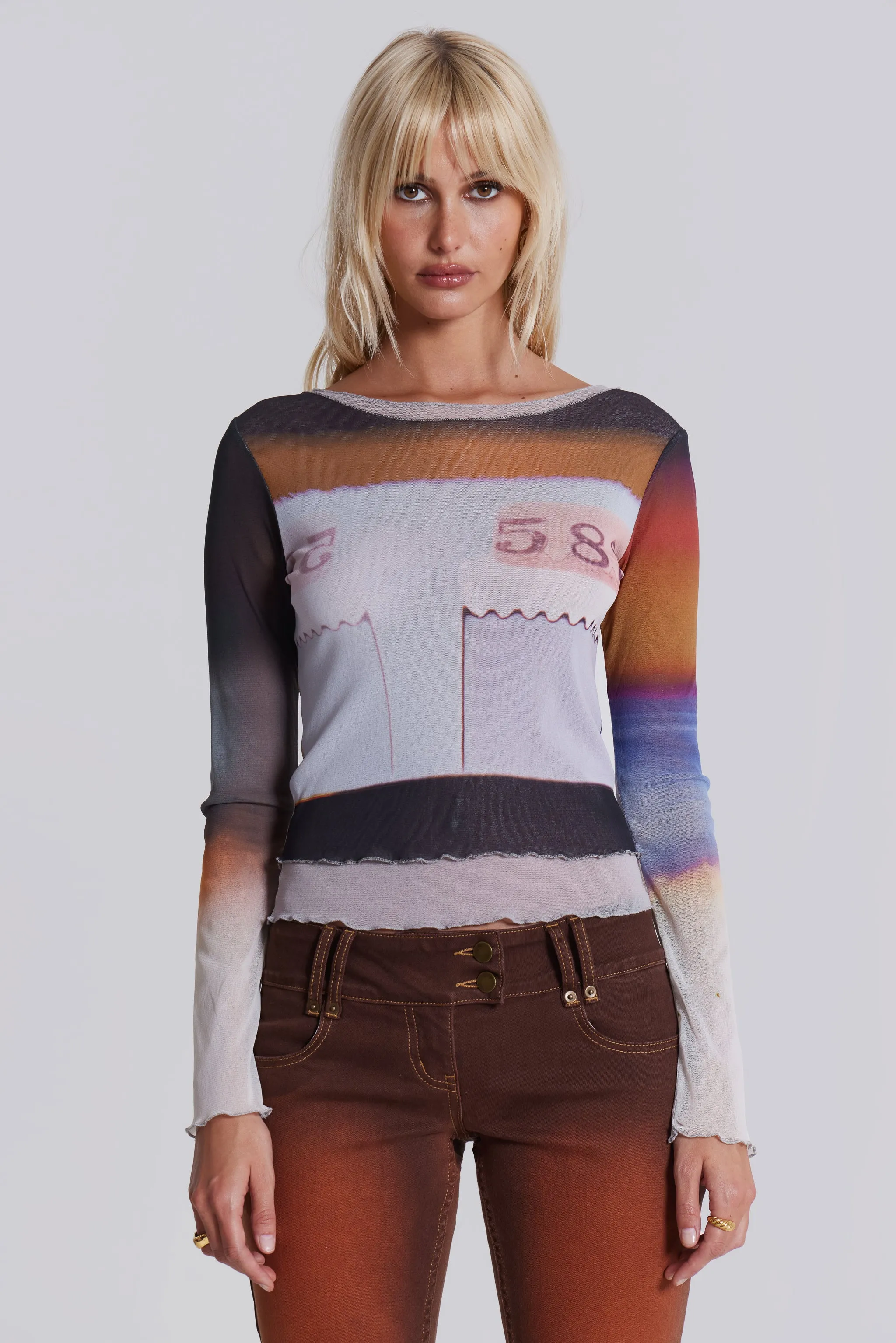 Reverie Mesh Long Sleeve Top