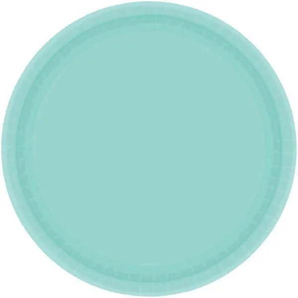 Robin's Egg Blue 9in Round Dinner Paper Plates