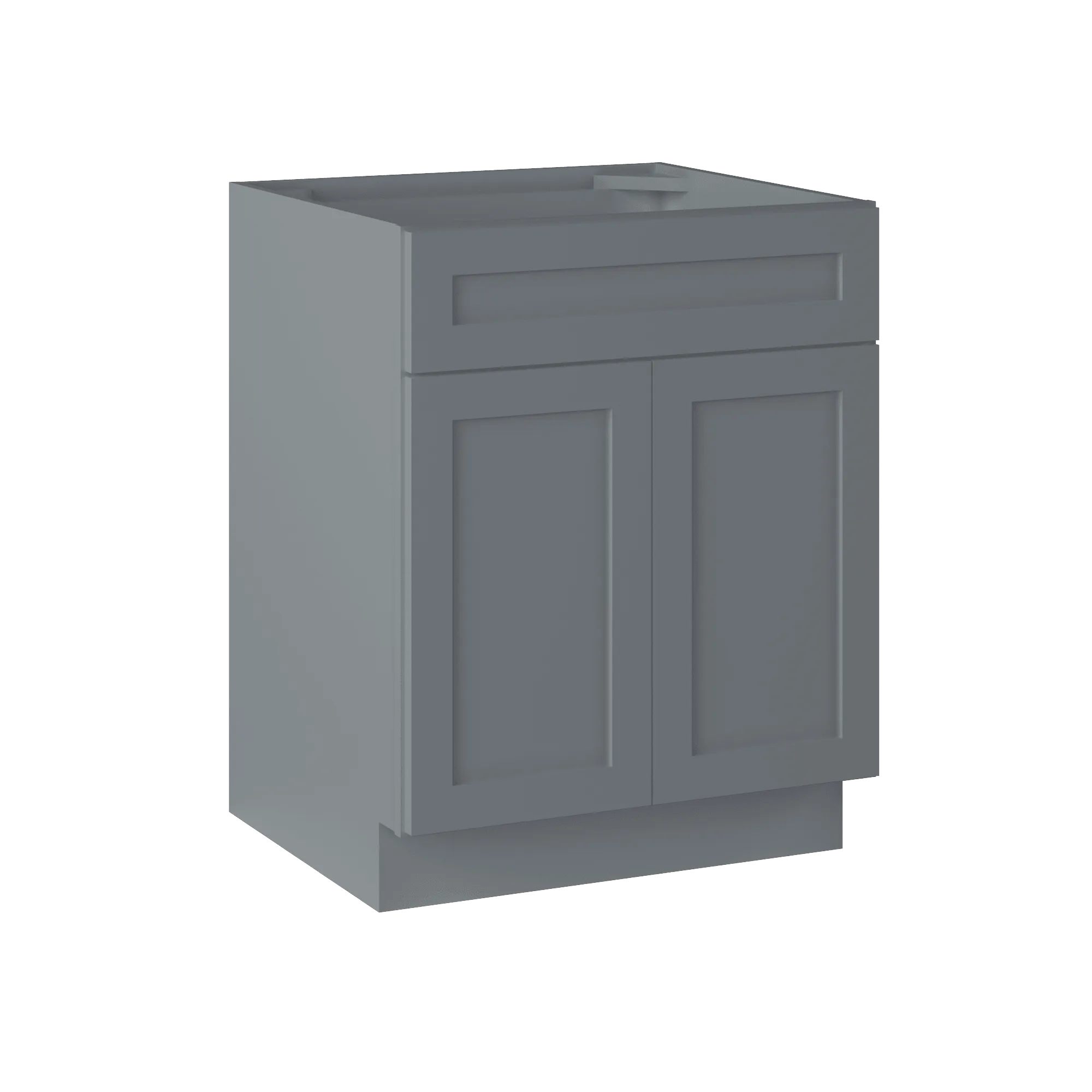 Sink Base Kitchen Cabinet SB27 Colonial Gray LessCare 27 in. width 34.5 in. height 24 in. depth