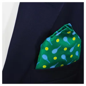 Tennis Racquet & Ball Pocket Square