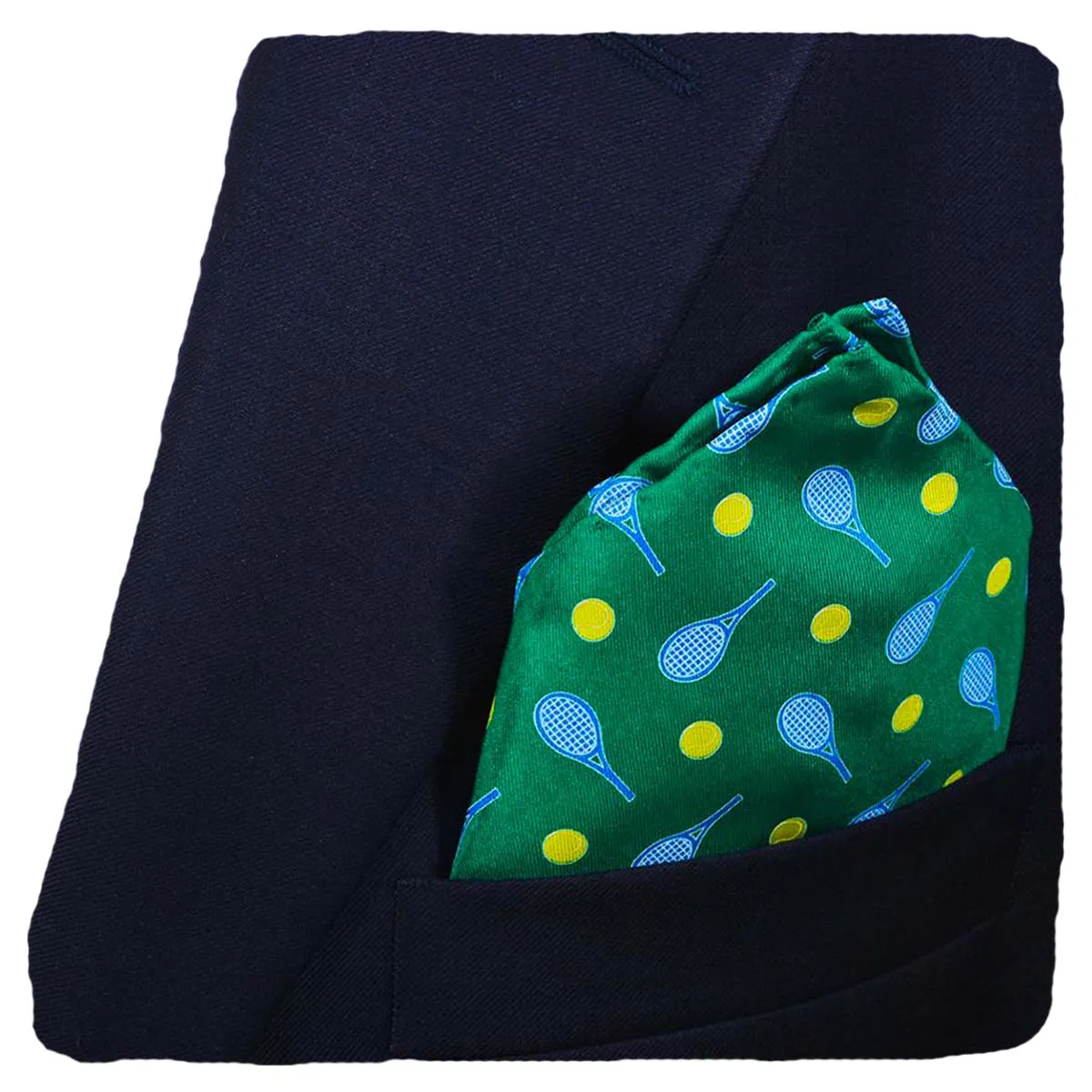 Tennis Racquet & Ball Pocket Square