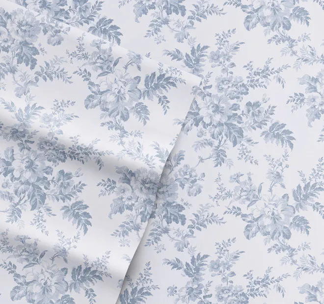 Vanessa Printed Flannelette Cotton Sheet Set Range Blue