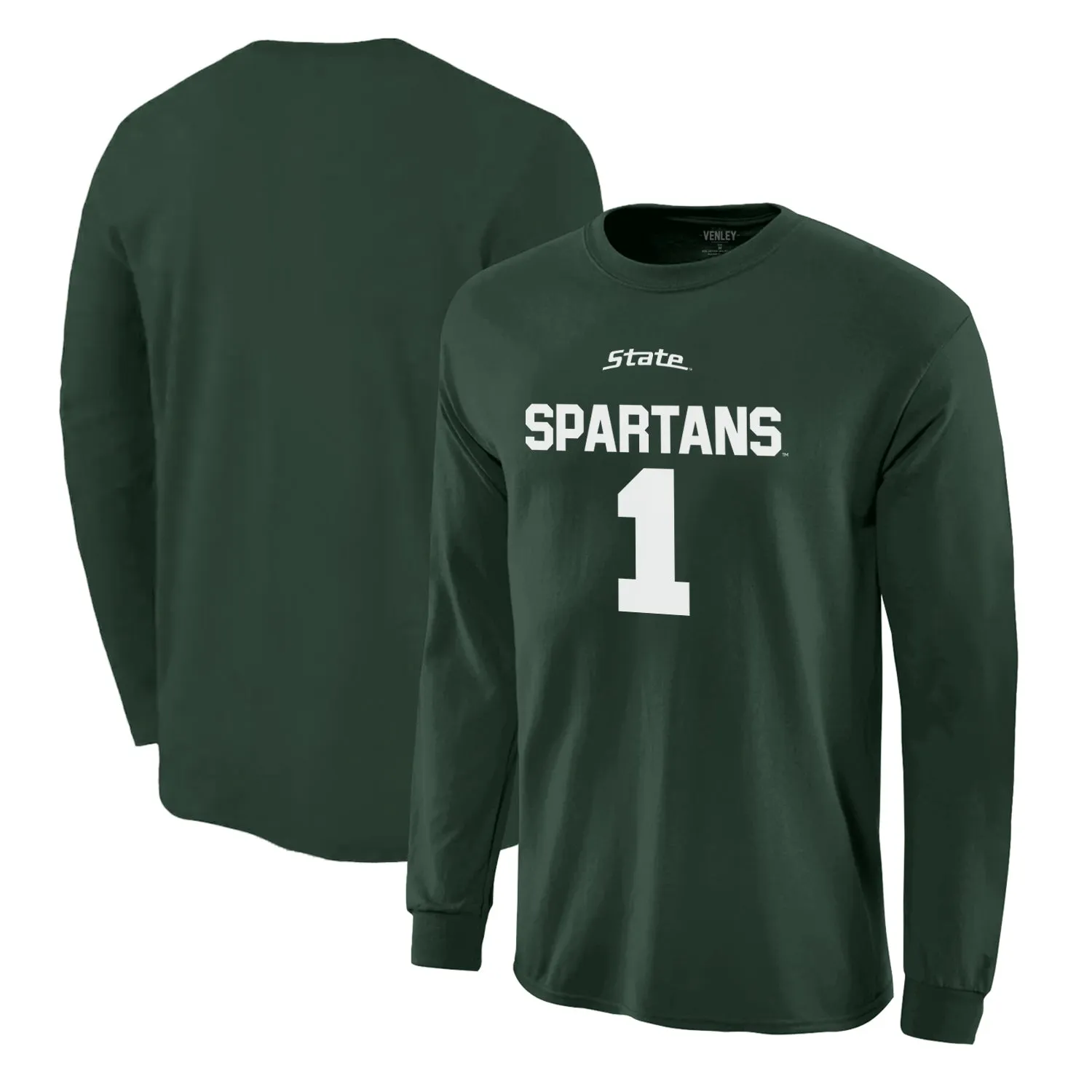 Venley NCAA Michigan State Spartans NCPMIC004 Long Sleeve Tee