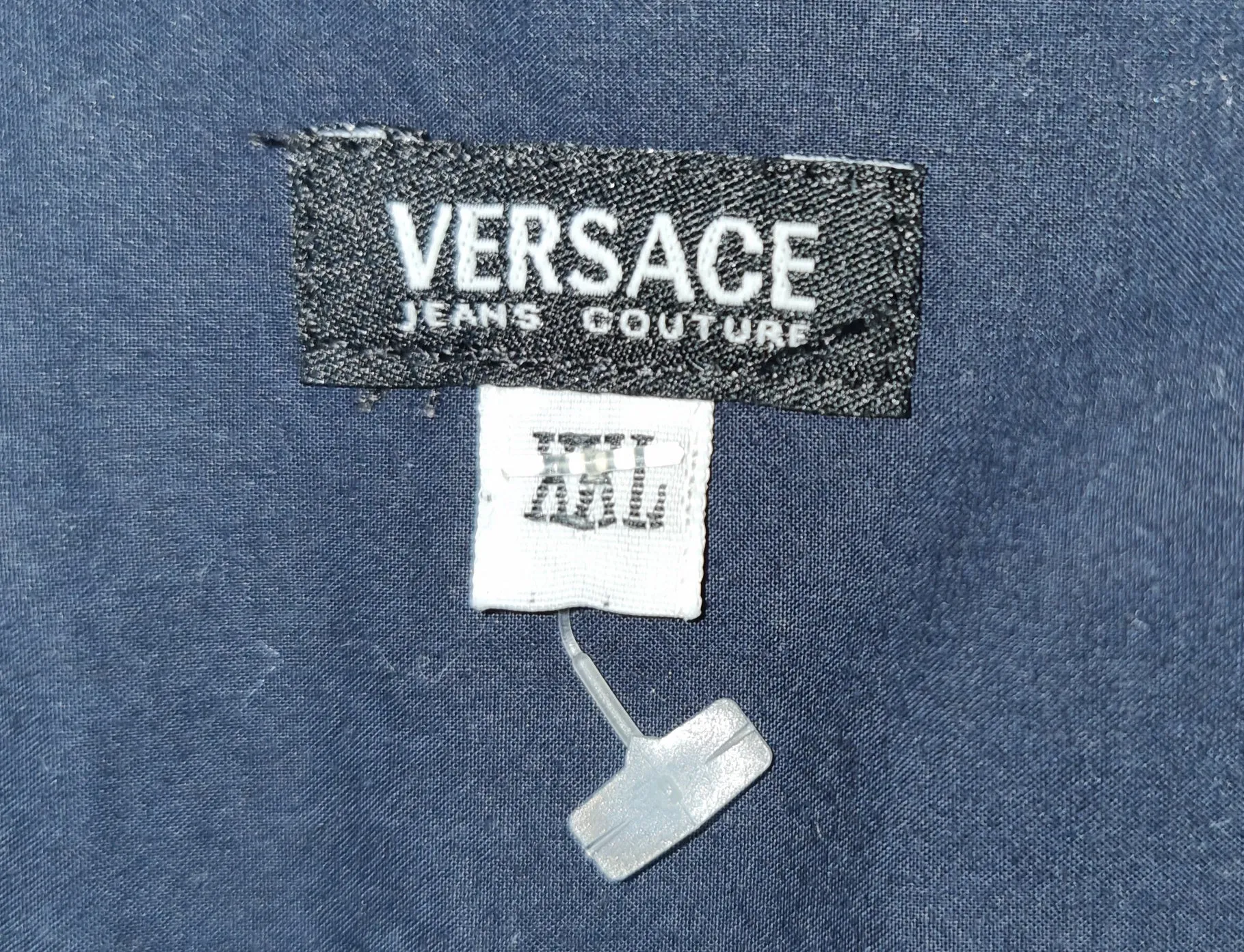 Versace Jeans Couture Men's Blue Cotton Short Sleeved Shirt Collar 17”