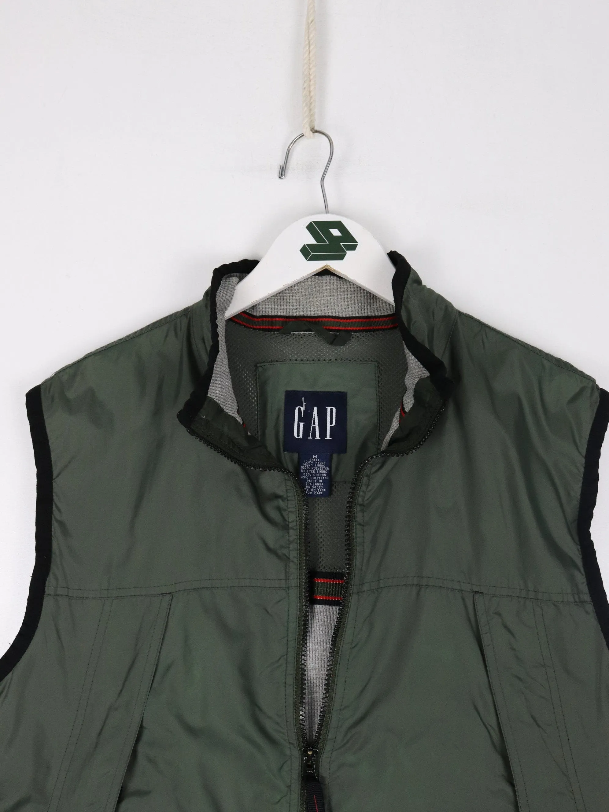 Vintage Gap Vest Mens Medium Green Windbreaker Jacket Outdoors