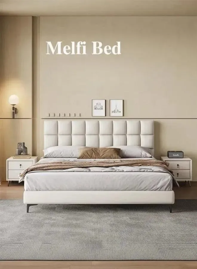 Wooden Twist Melfi Modernize Leatherette Upholstery Bed for Luxury Bedroom