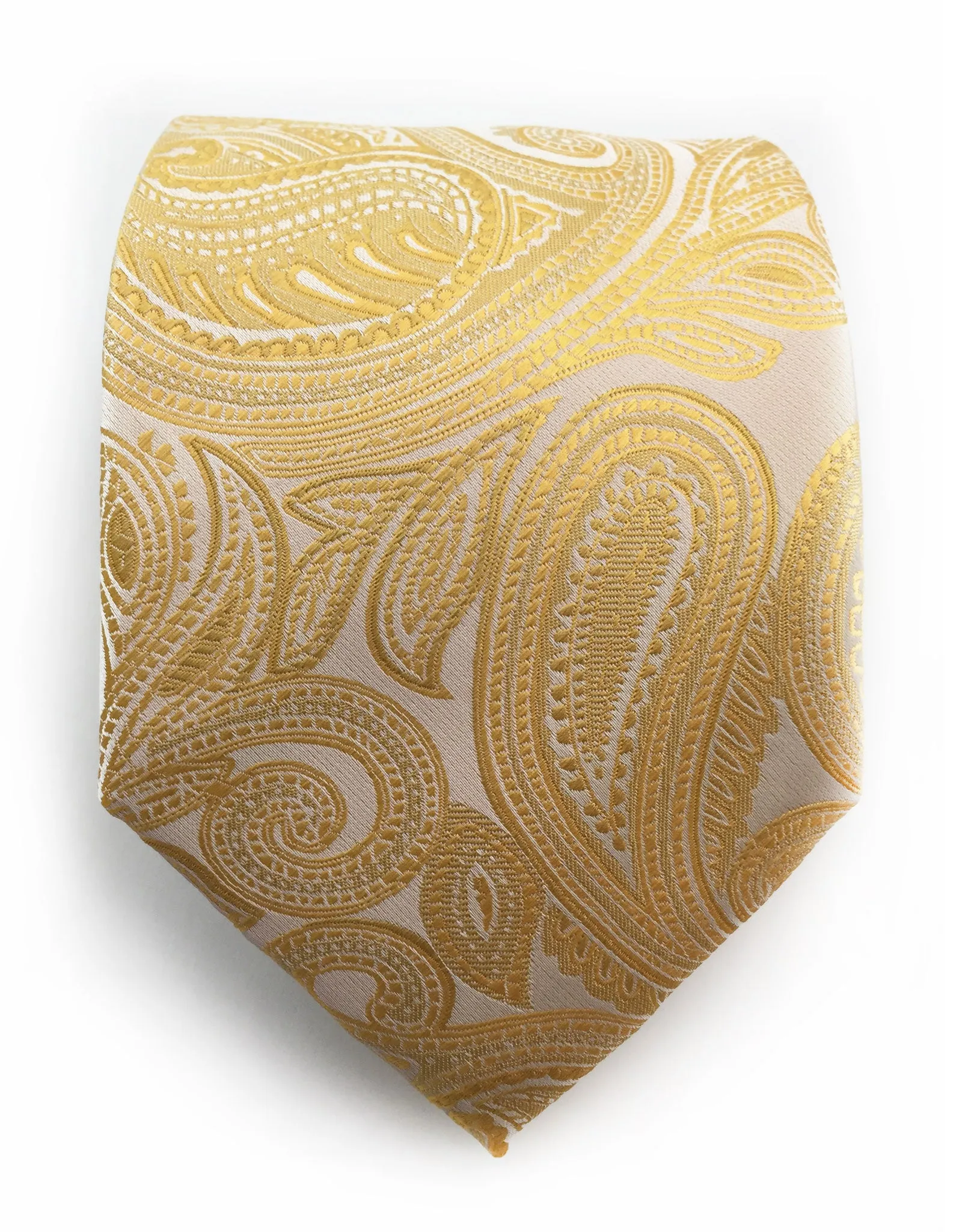 Yellow Gold Extra Long Paisley Tie